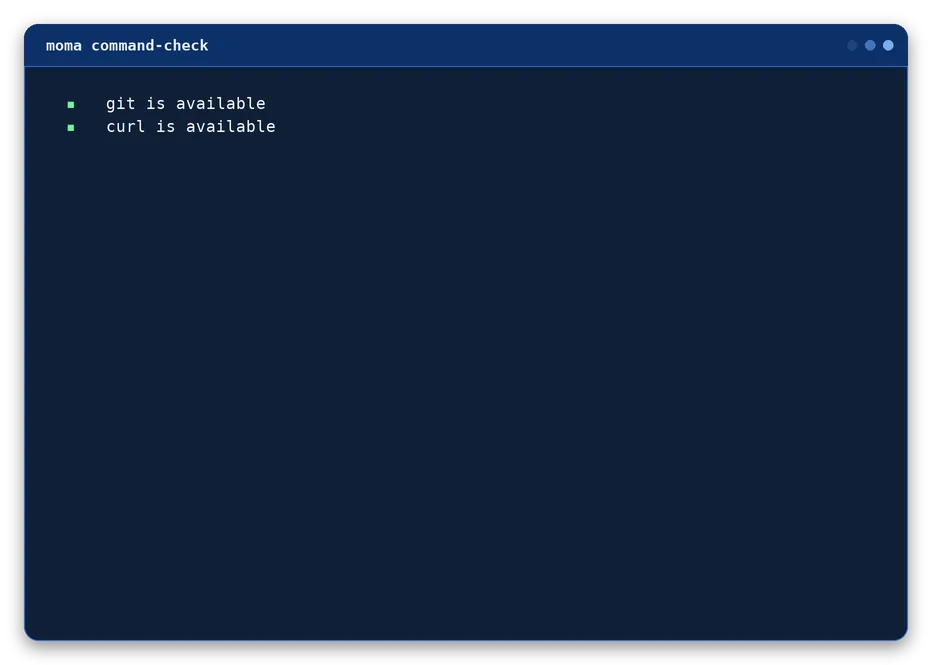 command-check output, example 2 of 4