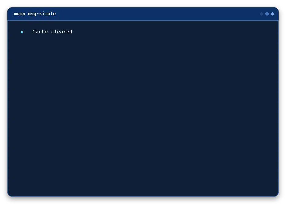 msg-simple output, example 2 of 4