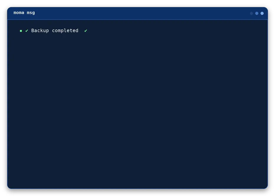 msg output, example 2 of 4