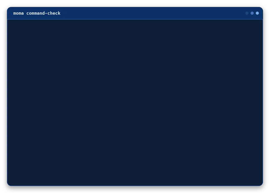 command-check output, example 3 of 4