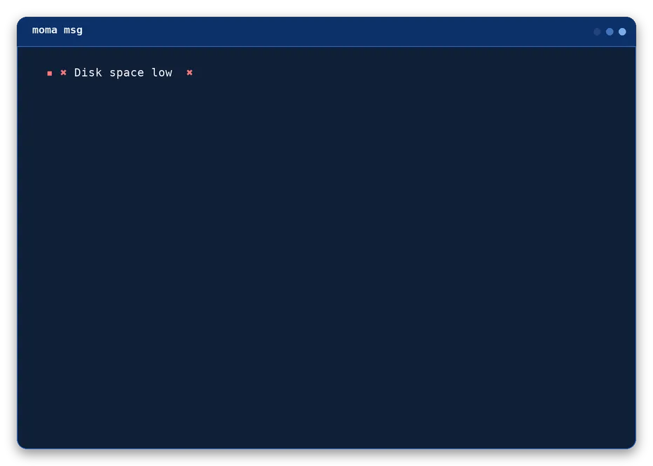msg output, example 3 of 4