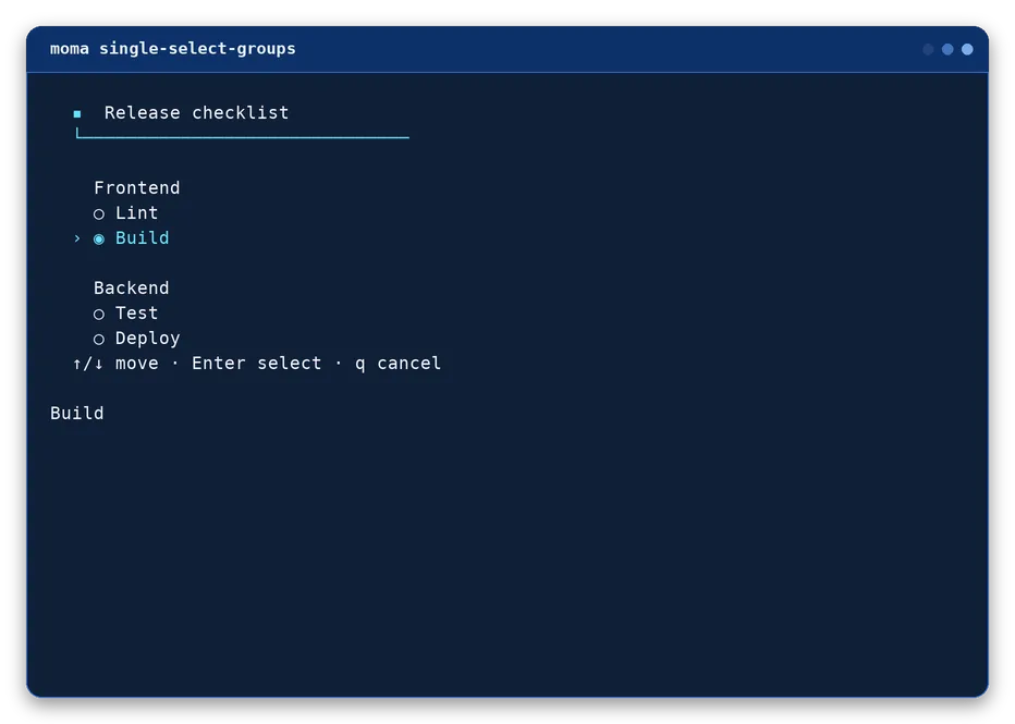 select-groups output, example 4 of 4