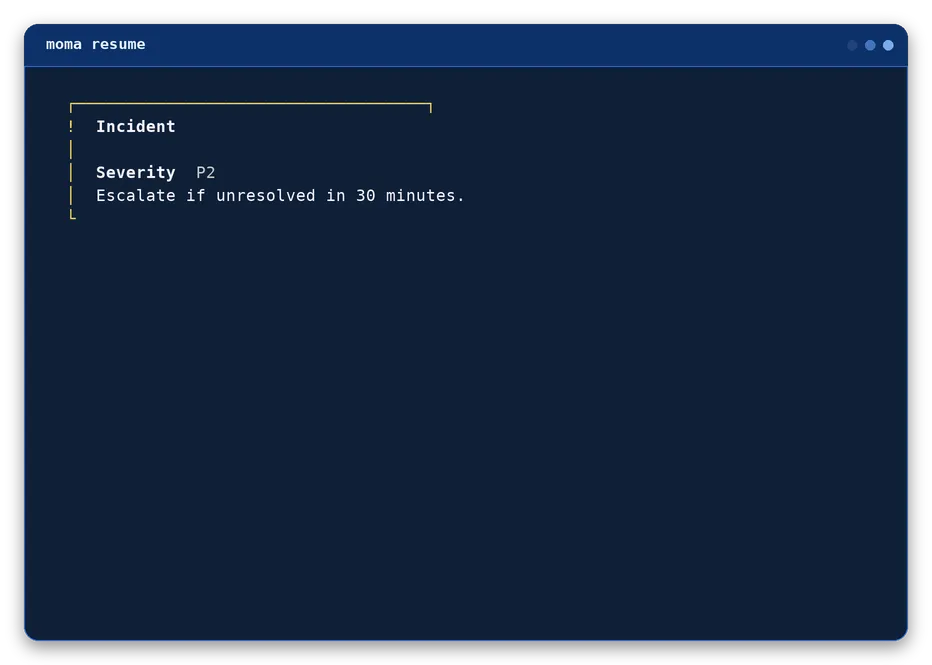 resume output, example 4 of 4