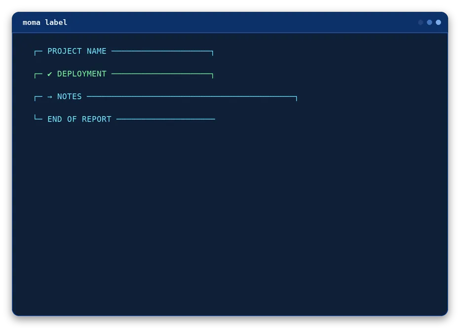 label output, example 1 of 5