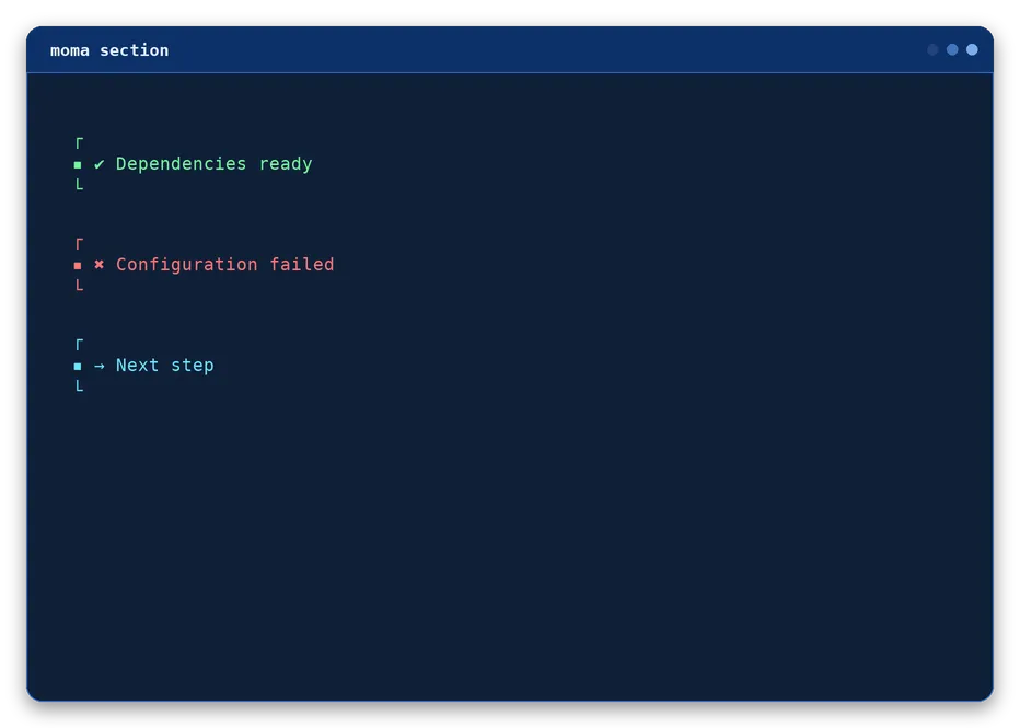 section output, example 1 of 4