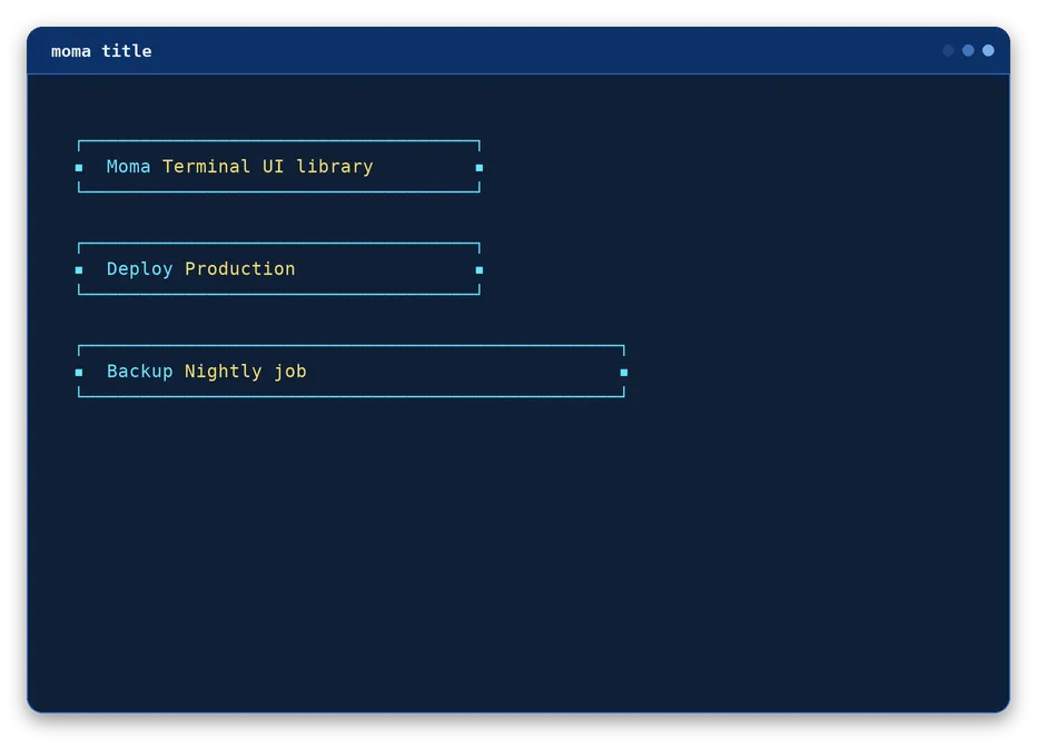 title output, example 1 of 4